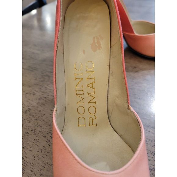 Vintage 1960s Pink Ombre heels with triangle embellishment Do.Inic Romano - Picture 6 of 13